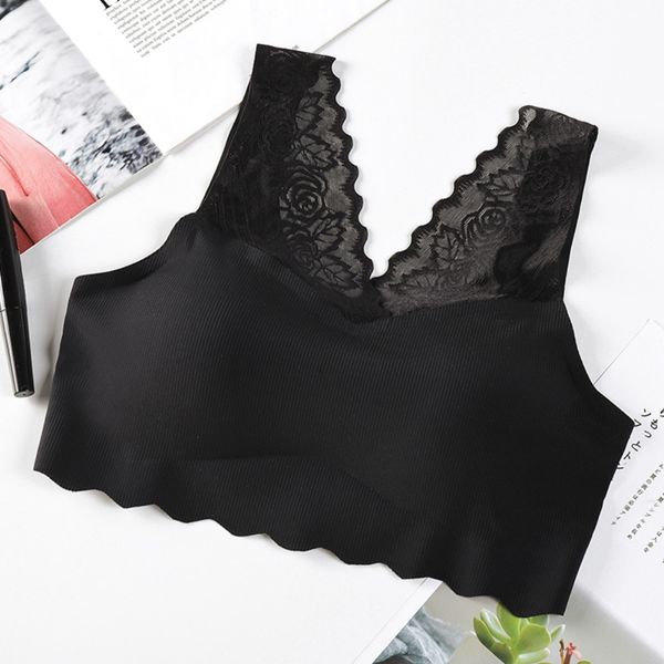 summer women camisole lace tube vest v neck crop female lingerie, Black;white
summer women camisole lace tube vest v neck crop female lingerie, Black;white