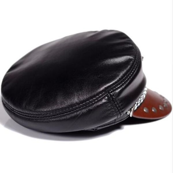 мужская натуральная кожа eagle emblem casquette досуг cap локомотив punk плоский коровья кожа шапки для мужчин и женщин н3, Blue;gray 
мужская натуральная кожа eagle emblem casquette досуг cap локомотив punk плоский коровья кожа шапки для мужчин и женщин н3, Blue;gray