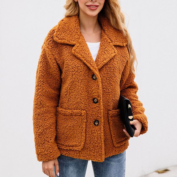 uzzdss women casual winter faux fur coat jacket 2019 autumn fluffy pockets warm thick plus size teddy coat female outerwear, Black
uzzdss women casual winter faux fur coat jacket 2019 autumn fluffy pockets warm thick plus size teddy coat female outerwear, Black