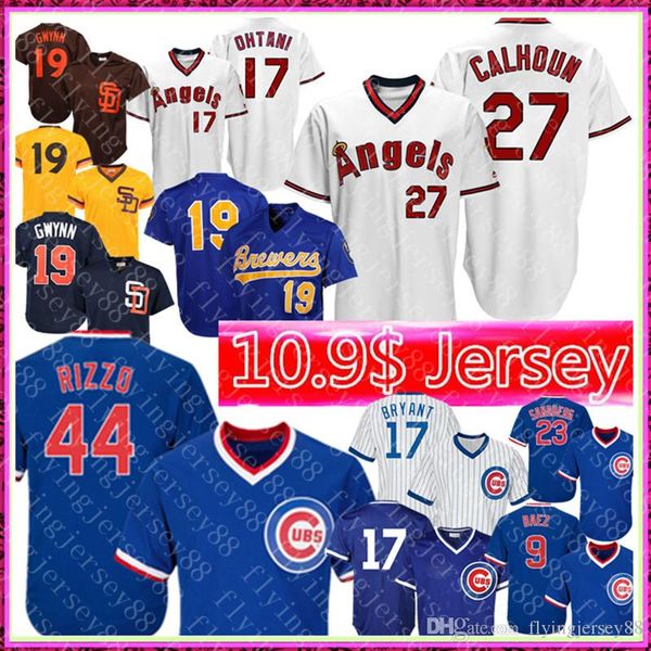 Retro 27 Mike Trout Shohei Ohtani Los Angeles 17 Angels Jersey 44 Anthony Rizzo Chicago 17 Cubs Kris Bryant 23 Sandberg 19 Tony Gwynn
Retro 27 Mike Trout Shohei Ohtani Los Angeles 17 Angels Jersey 44 Anthony Rizzo Chicago 17 Cubs Kris Bryant 23 Sandberg 19 Tony Gwynn