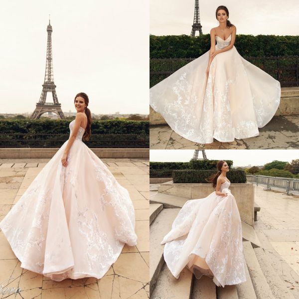 2019 bohemian wedding dresses with lace appliqued spaghetti a line sweep train boho bridal gowns plus size beach wedding dress custom, White
2019 bohemian wedding dresses with lace appliqued spaghetti a line sweep train boho bridal gowns plus size beach wedding dress custom, White