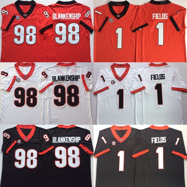 Georgia Bulldogs 98 Rodrigo Blankenship 1 Justin Fields College Football Jerseys Free Shipping Size S to 3XL
Georgia Bulldogs 98 Rodrigo Blankenship 1 Justin Fields College Football Jerseys Free Shipping Size S to 3XL