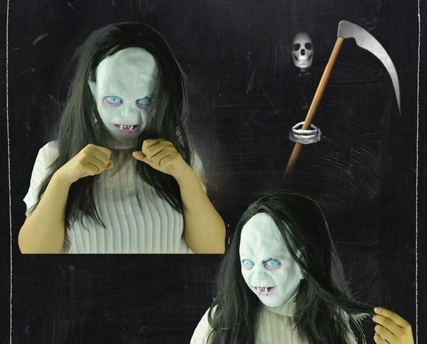 halloween witch ghost costume accessories vendetta sadako horror masks with hair thriller rotocast masks, Silver
halloween witch ghost costume accessories vendetta sadako horror masks with hair thriller rotocast masks, Silver
