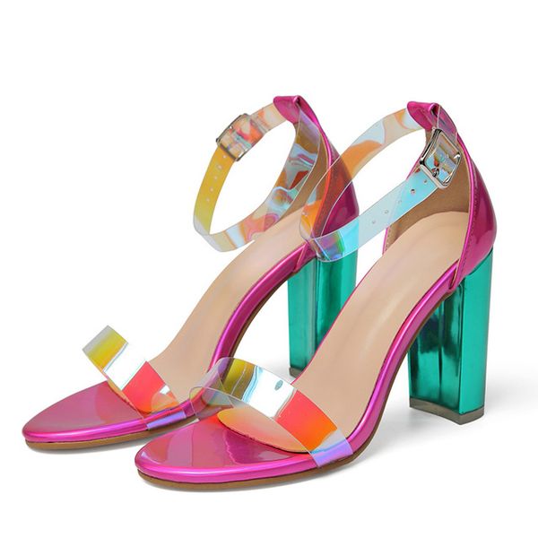 sandals crystal open toed high heels women transparent heel sandals ladies laser shoes, Black
sandals crystal open toed high heels women transparent heel sandals ladies laser shoes, Black