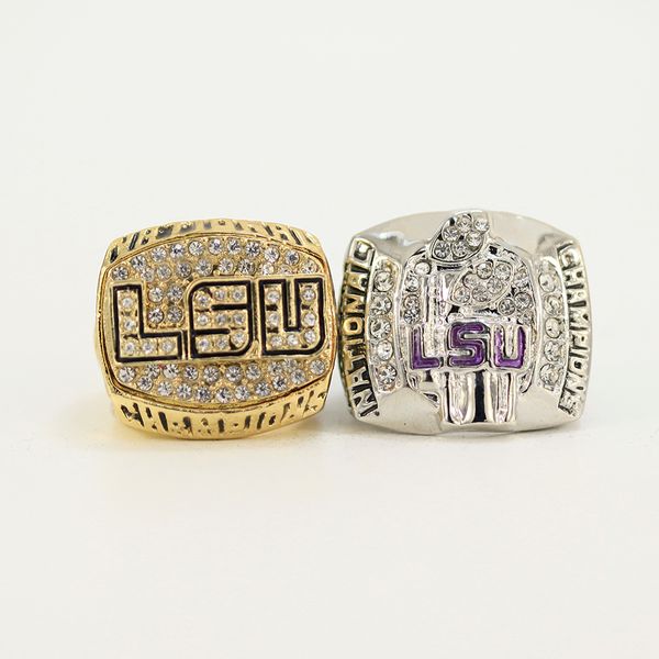 wholesale 2003 2007 lsu louisiana state championship ring 2 rings set us size 8-14#, Golden;silver
wholesale 2003 2007 lsu louisiana state championship ring 2 rings set us size 8-14#, Golden;silver