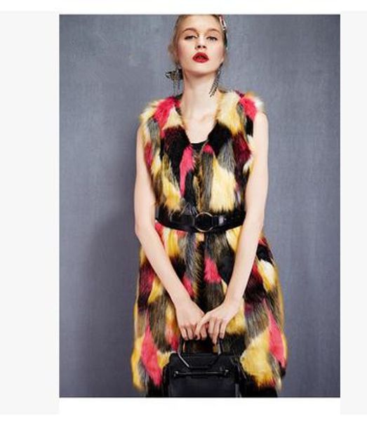women's vests 2021 women long section colorful man-made fur vest coats winter and autumn female casual waistcoats sleeveless jacket k43, Black;white
women's vests 2021 women long section colorful man-made fur vest coats winter and autumn female casual waistcoats sleeveless jacket k43, Black;white
