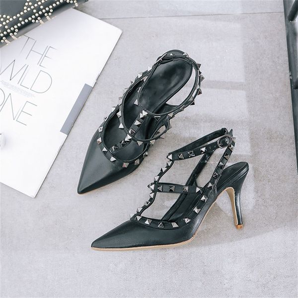 summer women's sandals fashion design beautiful rivets decorated comfortable inner stiletto sandals women shoes size 34-42, Black
summer women's sandals fashion design beautiful rivets decorated comfortable inner stiletto sandals women shoes size 34-42, Black