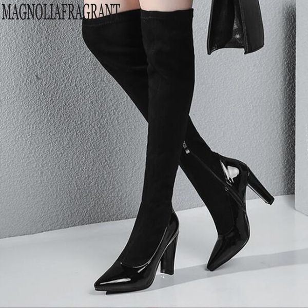 2019 party boots fashion suede leather shoes women over the knee heels boots stretch flock winter high botas y302, Black
2019 party boots fashion suede leather shoes women over the knee heels boots stretch flock winter high botas y302, Black