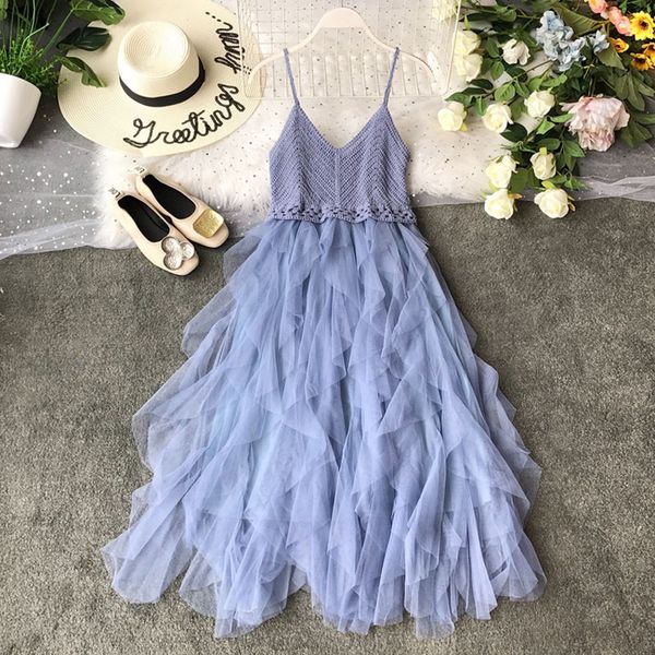 casual dresses sling tube mesh dress women's summer knit stitching fluffy cake long fashion high waist beach wind v-neck, Black;gray
casual dresses sling tube mesh dress women's summer knit stitching fluffy cake long fashion high waist beach wind v-neck, Black;gray