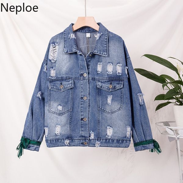 neploe embroidery flower women jacket new single breasted ripped ladies casual loose pockets long sleeve denim jackets 43856, Black;brown
neploe embroidery flower women jacket new single breasted ripped ladies casual loose pockets long sleeve denim jackets 43856, Black;brown