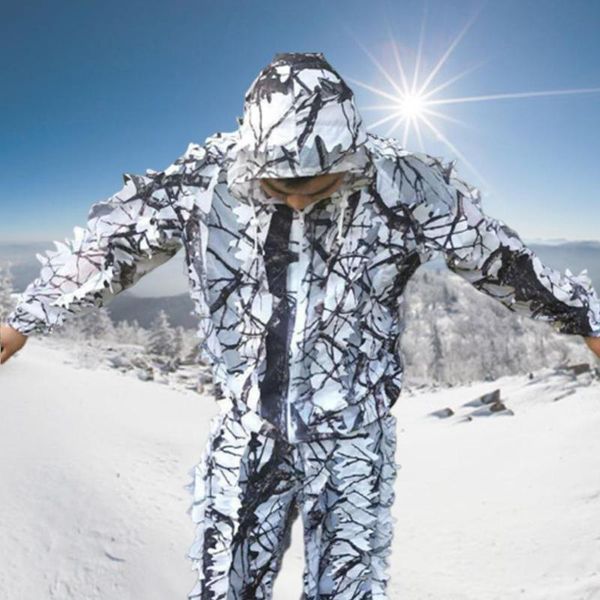 3d birdwatch hunting clothes include jacket and pant hunting clothes ghillie suit white snow camouflage, Camo
3d birdwatch hunting clothes include jacket and pant hunting clothes ghillie suit white snow camouflage, Camo