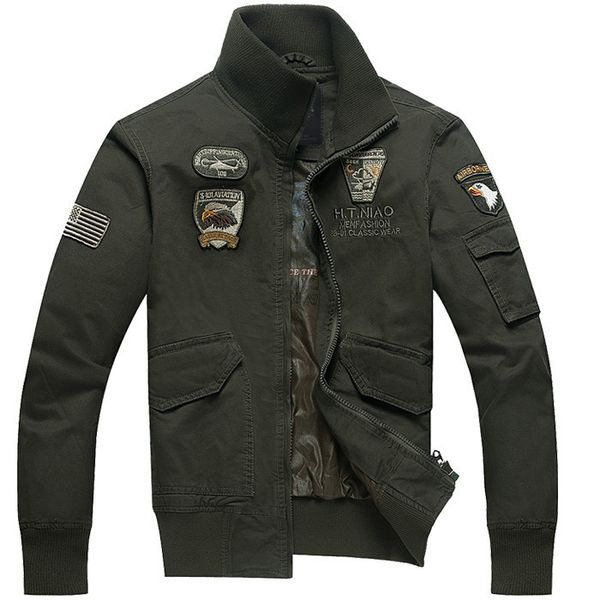 2018 military style jacket men cotton mens jackets & coats szie m-4xl army men's slim jackets air force spring cargo jaqueta, Black;brown
2018 military style jacket men cotton mens jackets & coats szie m-4xl army men's slim jackets air force spring cargo jaqueta, Black;brown