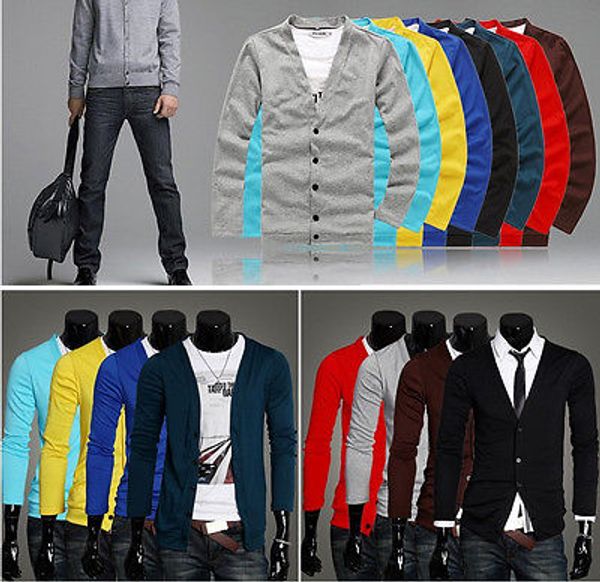 2013 new fashion spring autumn men sweater knitting long sleeve v-neck knitted, White;black
2013 new fashion spring autumn men sweater knitting long sleeve v-neck knitted, White;black