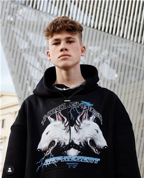 represent mens designer hoodies high street cerberus printed cool loose long sleeved hooded pullover sweatshirts fashion mens streetwear, Black
represent mens designer hoodies high street cerberus printed cool loose long sleeved hooded pullover sweatshirts fashion mens streetwear, Black