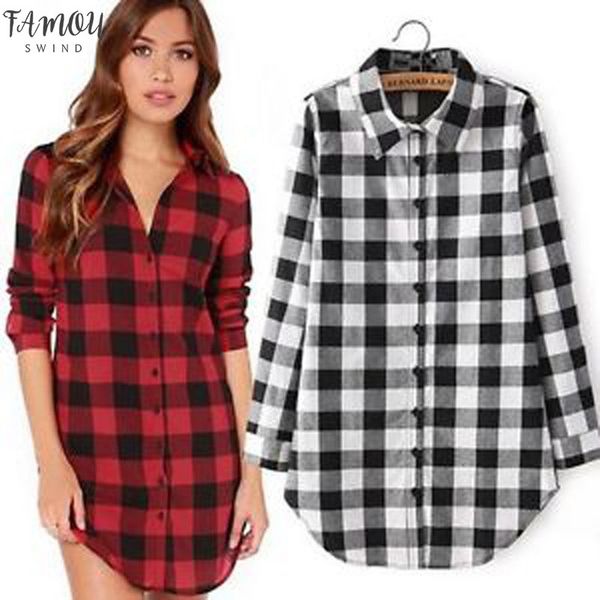 womens clothing lady long sleeve plaid check oversized shirt blouse plaid shirt plus size, White
womens clothing lady long sleeve plaid check oversized shirt blouse plaid shirt plus size, White