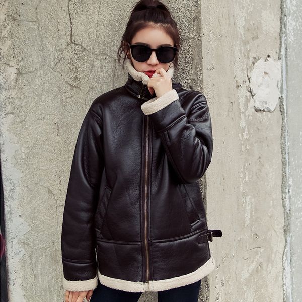 black color women sheepskin fake fur coats russian winter warm woman faux fur leather coats european lady leather overcoats a304
black color women sheepskin fake fur coats russian winter warm woman faux fur leather coats european lady leather overcoats a304