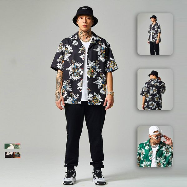 men's shirt men's street cool guitar printed short-sleeved shirt printed men, White;black
men's shirt men's street cool guitar printed short-sleeved shirt printed men, White;black