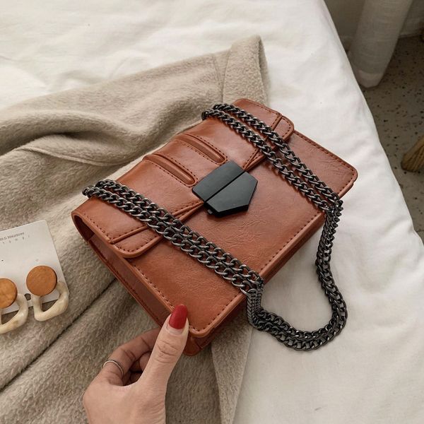 new korean fashion messenger bag women's bag tide joker chain shoulder small square ladies hand bags