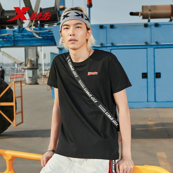 881229019018 xtep men's sports t-shirt 2019 summer breathable running round neck casual short-sleeved t shirt, Black;blue
881229019018 xtep men's sports t-shirt 2019 summer breathable running round neck casual short-sleeved t shirt, Black;blue