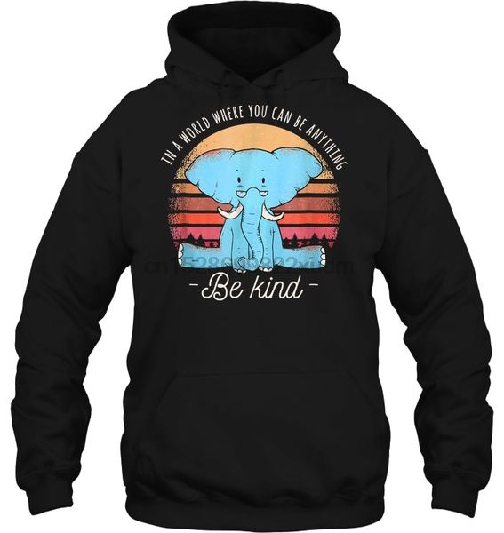 men hoodie in a world where you can be anything be kind vintage elephant women streetwear, Black
men hoodie in a world where you can be anything be kind vintage elephant women streetwear, Black