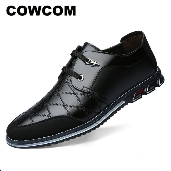 cowcommen's large size shoes casual leather shoes men's leather 2019 autumn lace-up breathable men's ysfs, Black
cowcommen's large size shoes casual leather shoes men's leather 2019 autumn lace-up breathable men's ysfs, Black