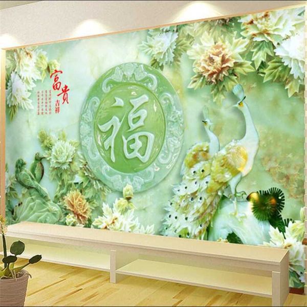 mural papel de parede custom wallpaper chinese jade buddha peony peacock tv wall wall papers home decor carta da parati
mural papel de parede custom wallpaper chinese jade buddha peony peacock tv wall wall papers home decor carta da parati