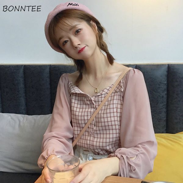 shirts women summer plaid patchwork slim chic drawstring student ulzzang cute casual holiday design female popular daily new, White
shirts women summer plaid patchwork slim chic drawstring student ulzzang cute casual holiday design female popular daily new, White