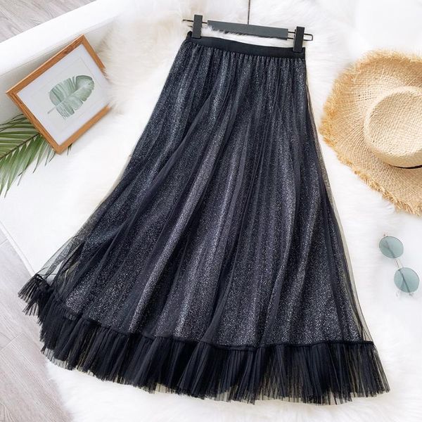 skirts long tulle skirt girls pleated patchwork ruffles hem women fishtail midi casual a line shiner lining 2021 spring summer, Black
skirts long tulle skirt girls pleated patchwork ruffles hem women fishtail midi casual a line shiner lining 2021 spring summer, Black