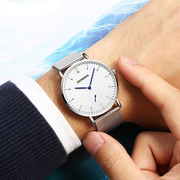 2019 men watch luxury quartz sport fashion stainless steel mesh band ultra-thin dial business wrist watch erkek kol saa, Slivery;brown
2019 men watch luxury quartz sport fashion stainless steel mesh band ultra-thin dial business wrist watch erkek kol saa, Slivery;brown