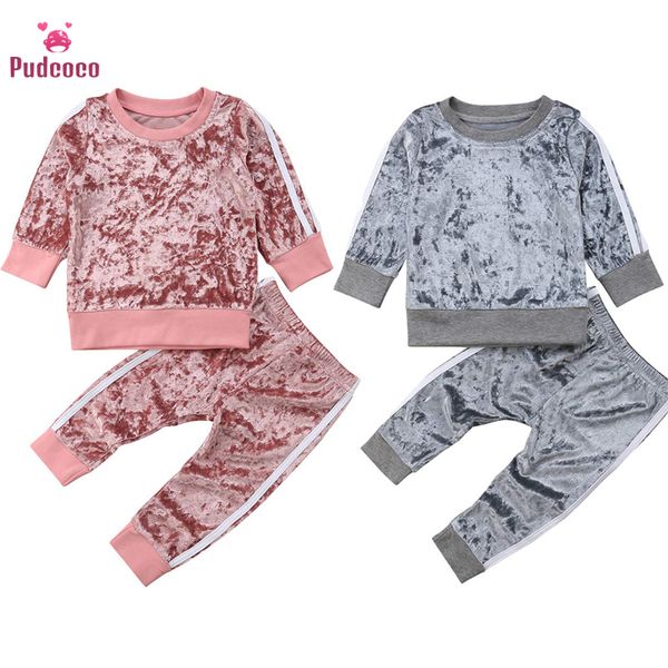 pudcoco fall winter velvet kids baby girls clothes sets boy clothing solid long sleeve sports 2pcs bebe outfit gray pink 1-5t, White
pudcoco fall winter velvet kids baby girls clothes sets boy clothing solid long sleeve sports 2pcs bebe outfit gray pink 1-5t, White
