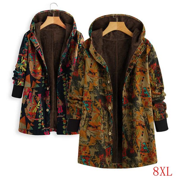 women's jackets plus size hoodie 4xl-8xl bust 136cm fashion autumn and winter cotton linen pocket printing thickened hooded jacket, Black;brown
women's jackets plus size hoodie 4xl-8xl bust 136cm fashion autumn and winter cotton linen pocket printing thickened hooded jacket, Black;brown
