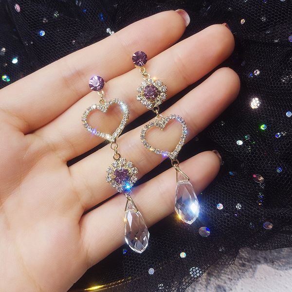fashion jewelry s925 silver pin long earrings women's irregular heart rhinstone stud dangle earrings s244
fashion jewelry s925 silver pin long earrings women's irregular heart rhinstone stud dangle earrings s244