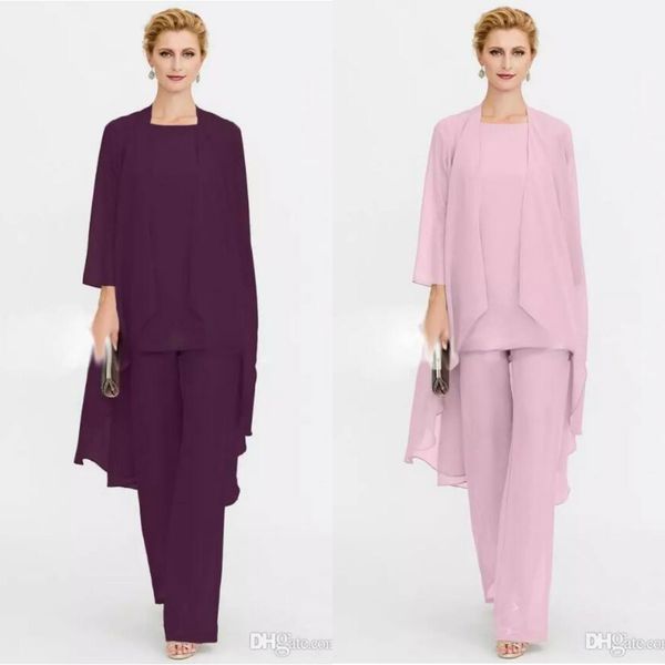 mother of the bride dresses pant suits with long jacket a line wedding guest groom gowns custom made two pieces mothers dress, Black;red
mother of the bride dresses pant suits with long jacket a line wedding guest groom gowns custom made two pieces mothers dress, Black;red