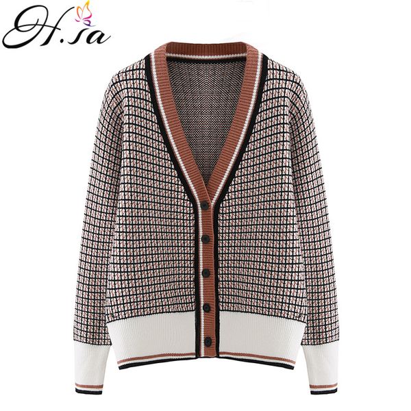 h.sa women sweater cardigans single breated officewar jumpers patchwork plaid sweater poncho elegant cardigans sueter mujer, White
h.sa women sweater cardigans single breated officewar jumpers patchwork plaid sweater poncho elegant cardigans sueter mujer, White