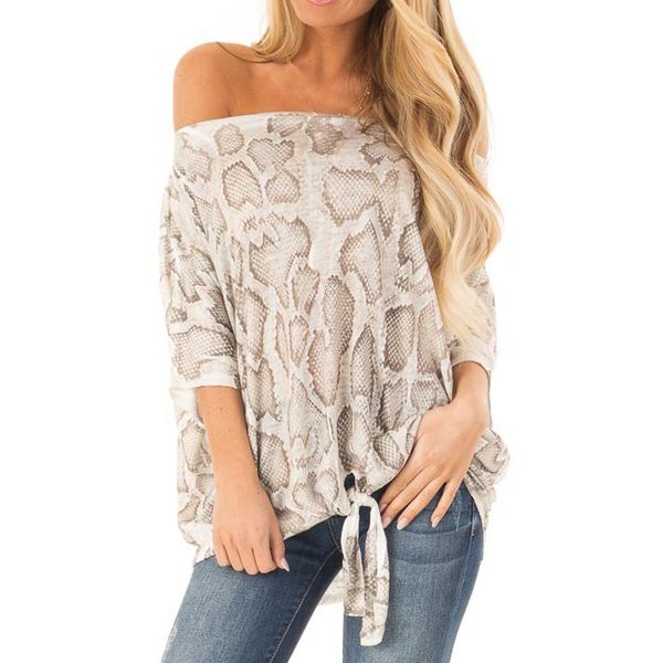 womail snake printed slash neck fashion short sleeve polyester material summer new quarter female t-shirt 19mar13, White
womail snake printed slash neck fashion short sleeve polyester material summer new quarter female t-shirt 19mar13, White