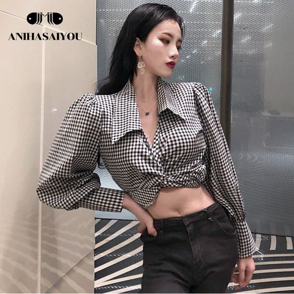 spring womens and blouses new retro puff sleeves blouse women korean lapel tie shorts blouse women summer, White
spring womens and blouses new retro puff sleeves blouse women korean lapel tie shorts blouse women summer, White