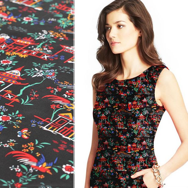 140cm wide printed silk fabric wrinkle resistant 16mm crepe de chine silk fabric drape dress crepe wholesale cloth, Black;white
140cm wide printed silk fabric wrinkle resistant 16mm crepe de chine silk fabric drape dress crepe wholesale cloth, Black;white