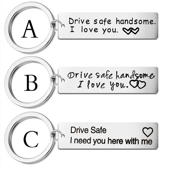 2019keep driving safely drive safe handsome. i love you stainless steel keychain, Silver
2019keep driving safely drive safe handsome. i love you stainless steel keychain, Silver