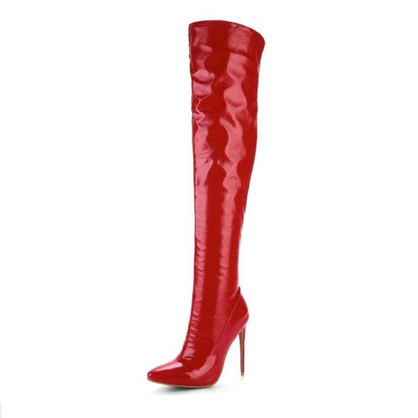 european style patent leather pole dancing boots pointed 40-43 super high heels shoes woman long boot over knee high boots, Black
european style patent leather pole dancing boots pointed 40-43 super high heels shoes woman long boot over knee high boots, Black