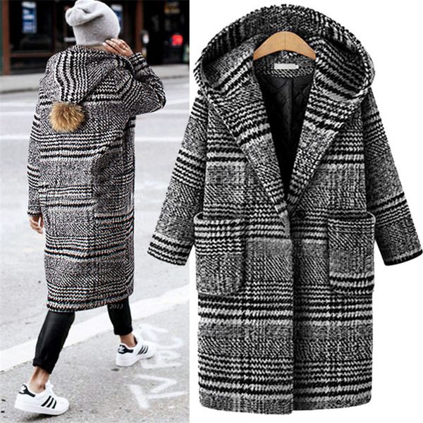 women's wool & blends -5xl autumn winter trench blend women casual black white plaid coat thickness warm button pocket jackets
women's wool & blends -5xl autumn winter trench blend women casual black white plaid coat thickness warm button pocket jackets