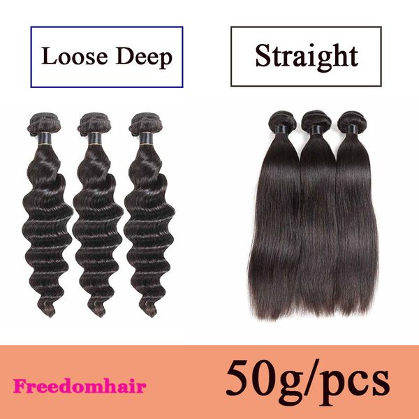 brazilian virgin hair bundles loose deep 50g/pcs peruvian malaysian indian straight human hair wefts extensions 3/4/5 pieces lot, Black
brazilian virgin hair bundles loose deep 50g/pcs peruvian malaysian indian straight human hair wefts extensions 3/4/5 pieces lot, Black