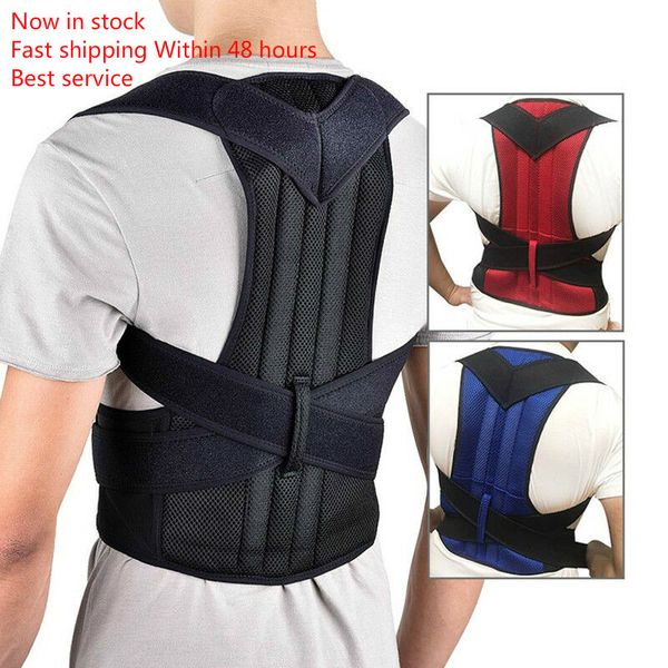 new adjustable hump correction back support shoulder lumbar brace belt therapy neck, Black;blue
new adjustable hump correction back support shoulder lumbar brace belt therapy neck, Black;blue
