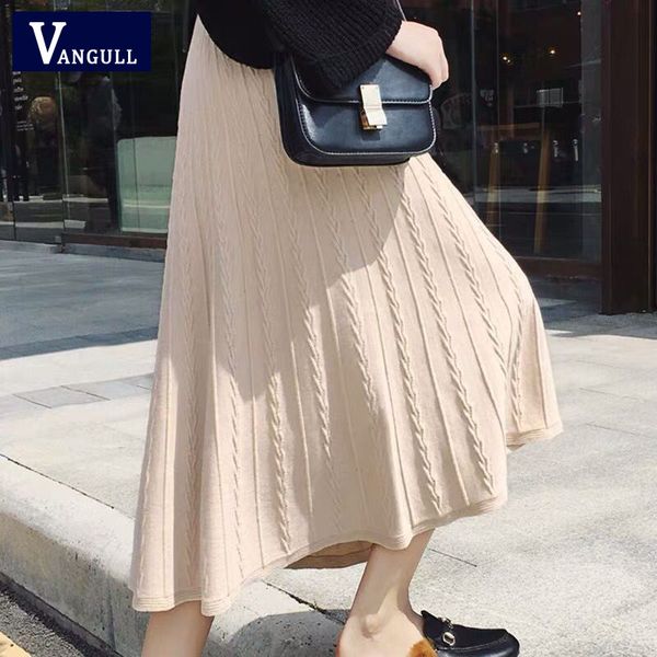 vangull зимние шерстяные трикотажное женщины юбка высокой талией основная шерсть свободные юбки 2019 осень драпированные элегантный полушерс, Black
vangull зимние шерстяные трикотажное женщины юбка высокой талией основная шерсть свободные юбки 2019 осень драпированные элегантный полушерс, Black