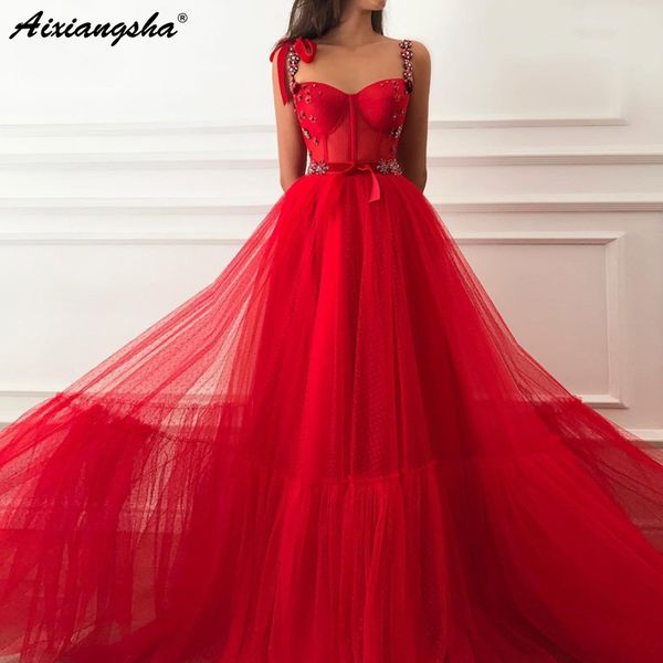 red muslim evening dresses 2019 a-line tulle sweetheart crystal straps islamic dubai saudi arabic long formal evening gown prom, White;black
red muslim evening dresses 2019 a-line tulle sweetheart crystal straps islamic dubai saudi arabic long formal evening gown prom, White;black