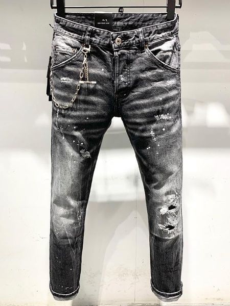 new european brand mens coolguy jeans pants men slim jeans denim trousers zipper black hole pencil pants for men 9628, Blue
new european brand mens coolguy jeans pants men slim jeans denim trousers zipper black hole pencil pants for men 9628, Blue