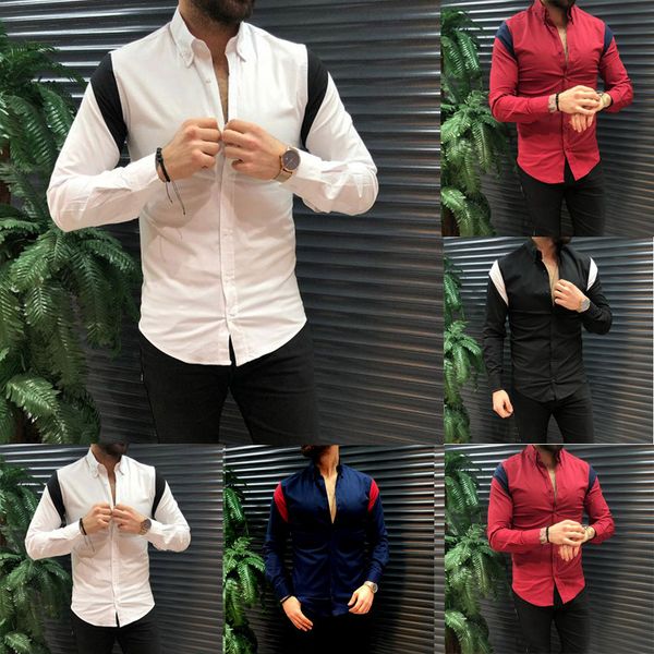 men striped splicing button long sleeve shirt fashion long sleeve blouse s-xl camisas hombre manga larga #30, White;black
men striped splicing button long sleeve shirt fashion long sleeve blouse s-xl camisas hombre manga larga #30, White;black