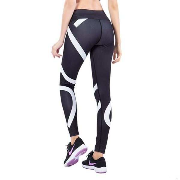 2019 new stripe printing leggings put hip elastic high waist legging breathable slim pants, Black
2019 new stripe printing leggings put hip elastic high waist legging breathable slim pants, Black