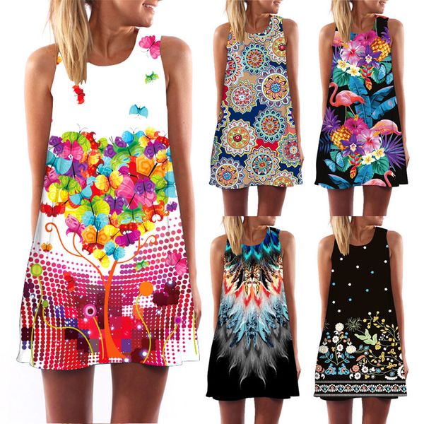 2020 women summer dress vintage sleeveless 3d floral print tank short mini dress flamingos butterfly boho beach dresses vestidos, Black;gray
2020 women summer dress vintage sleeveless 3d floral print tank short mini dress flamingos butterfly boho beach dresses vestidos, Black;gray