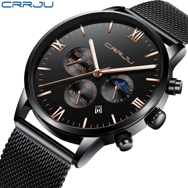 crrju men's chronograph bussiness watches with mesh belt fashion sports quartz army wrist watch men date luxury waterproof clock, Slivery;brown
crrju men's chronograph bussiness watches with mesh belt fashion sports quartz army wrist watch men date luxury waterproof clock, Slivery;brown