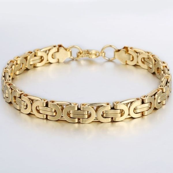 trendy domineering square buckle chain stainless steel imperial chain bracelet hip-hop tide male bracelet, Black
trendy domineering square buckle chain stainless steel imperial chain bracelet hip-hop tide male bracelet, Black